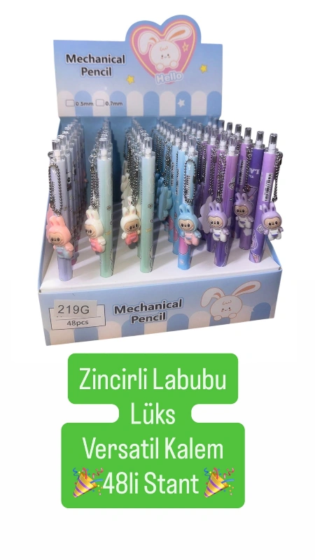 ZİNCİRLİ SÜSLÜ LABUBU LÜKS VERSATİL / 48Lİ STANT
